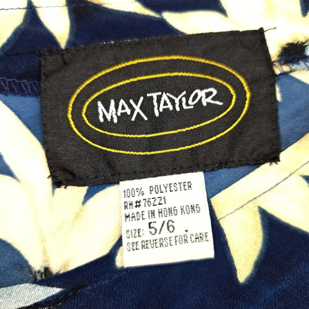 Max Taylor 5 / 6 Junior Teen Navy Daisy Sleeveless Sun Dress Kids Size Medium M